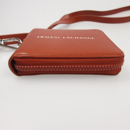 【中古】ARMANI EXCHANGE | アルマーニエクスチェンジ AXロゴストラップ付き二つ折り財布 長財布 958500 ブラウン