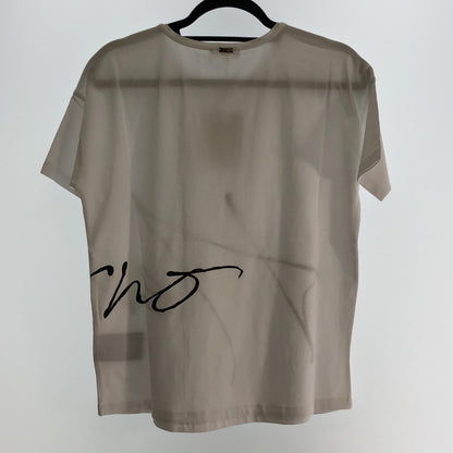 【中古】Herno | ヘルノ 手描き風ロゴプリントTシャツ 半袖Ｔシャツ JG000178D 2023S/S ホワイト サイズ：40