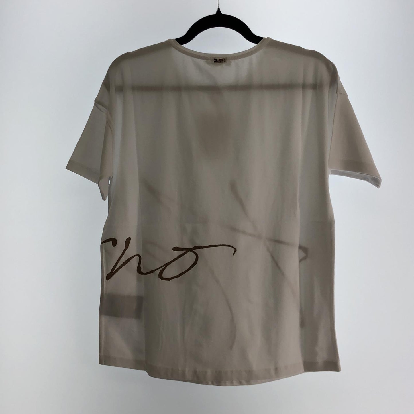 【中古】Herno | ヘルノ 手描き風ロゴプリントTシャツ 半袖Ｔシャツ JG000178D 2023S/S ホワイト サイズ：40