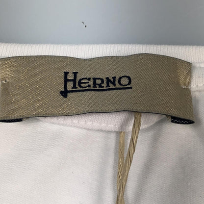 【中古】Herno | ヘルノ 手描き風ロゴプリントTシャツ 半袖Ｔシャツ JG000178D 2023S/S ホワイト サイズ：40