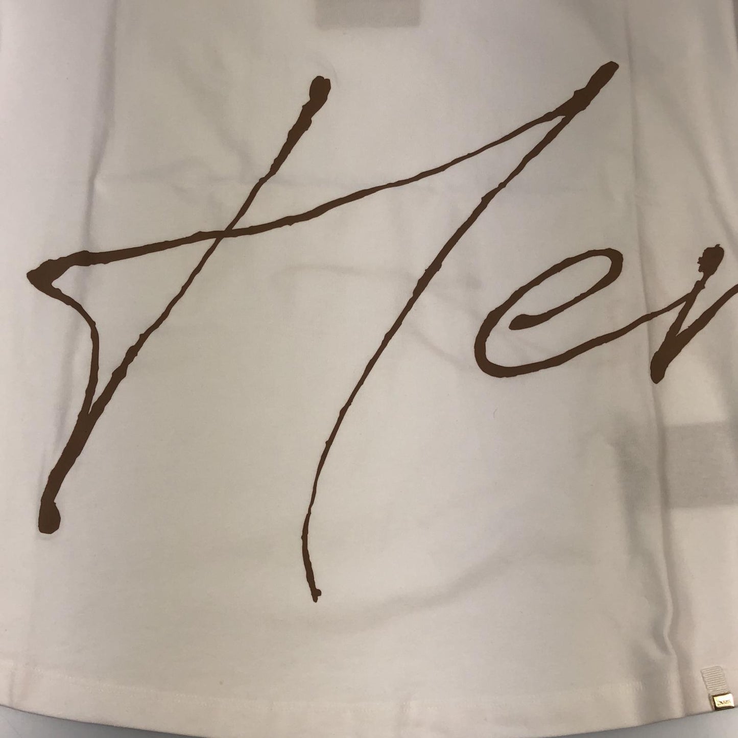 【中古】Herno | ヘルノ 手描き風ロゴプリントTシャツ 半袖Ｔシャツ JG000178D 2023S/S ホワイト サイズ：40