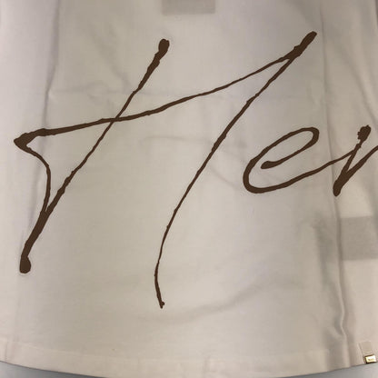 【中古】Herno | ヘルノ 手描き風ロゴプリントTシャツ 半袖Ｔシャツ JG000178D 2023S/S ホワイト サイズ：40