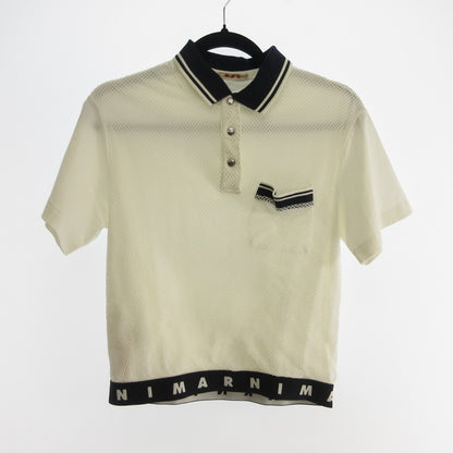 【中古】MARNI | マルニ ロゴメッシュポロ ポロシャツ MT220F 国内正規品/KIDS サイズ:12 ホワイト