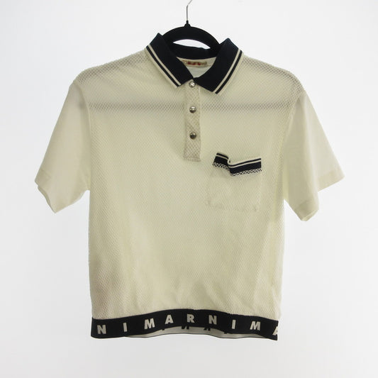 【中古】MARNI | マルニ ロゴメッシュポロ ポロシャツ MT220F 国内正規品/KIDS サイズ:12 ホワイト