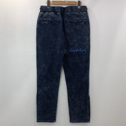 【中古】EXAMPLE | イグザンプル ARCH LOGO BLEACH DENIM SWEAT PANTS パンツ 2021S/S ネイビー サイズ：L