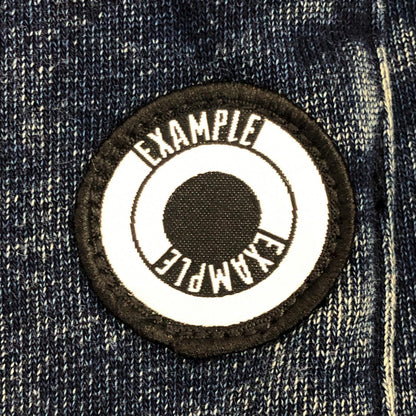 【中古】EXAMPLE | イグザンプル ARCH LOGO BLEACH DENIM SWEAT PANTS パンツ 2021S/S ネイビー サイズ：L