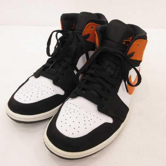 【中古】NIKE | ナイキ AIR JORDAN 1 MID 'SHATTERED BACKBOARD' スニーカー 554724-058 オレンジ 28cm