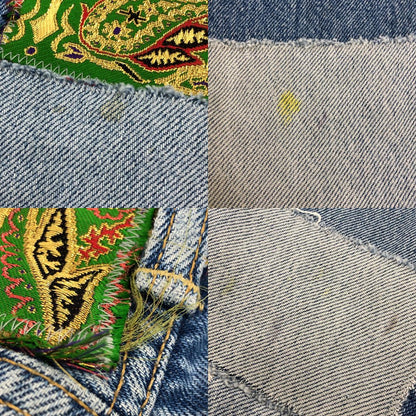 【中古】 KINRAN PATCHWORK DENIM PANTS デニムパンツ 813-20071009 W:33 ブルー