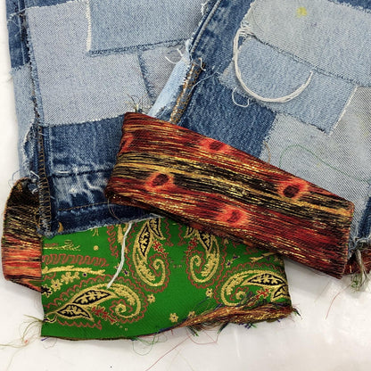 【中古】 KINRAN PATCHWORK DENIM PANTS デニムパンツ 813-20071009 W:33 ブルー