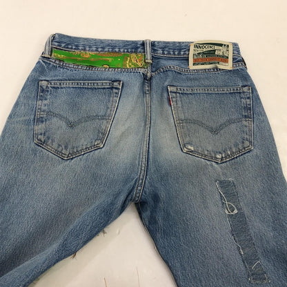 【中古】 KINRAN PATCHWORK DENIM PANTS デニムパンツ 813-20071009 W:33 ブルー