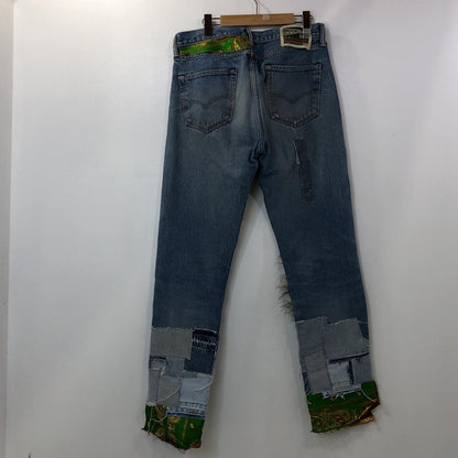 【中古】 KINRAN PATCHWORK DENIM PANTS デニムパンツ 813-20071009 W:33 ブルー