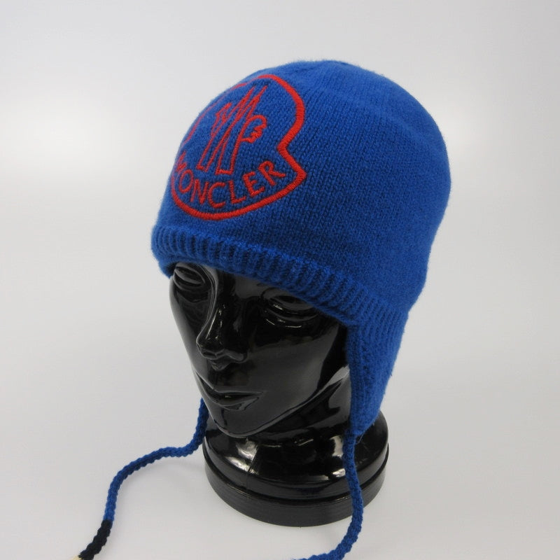 【中古】MONCLER | モンクレール BERRETTO TRICOT ニットキャップ G20913B00032 国内正規品　2021A/W ブルー