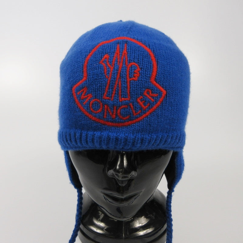 【中古】MONCLER | モンクレール BERRETTO TRICOT ニットキャップ G20913B00032 国内正規品　2021A/W ブルー