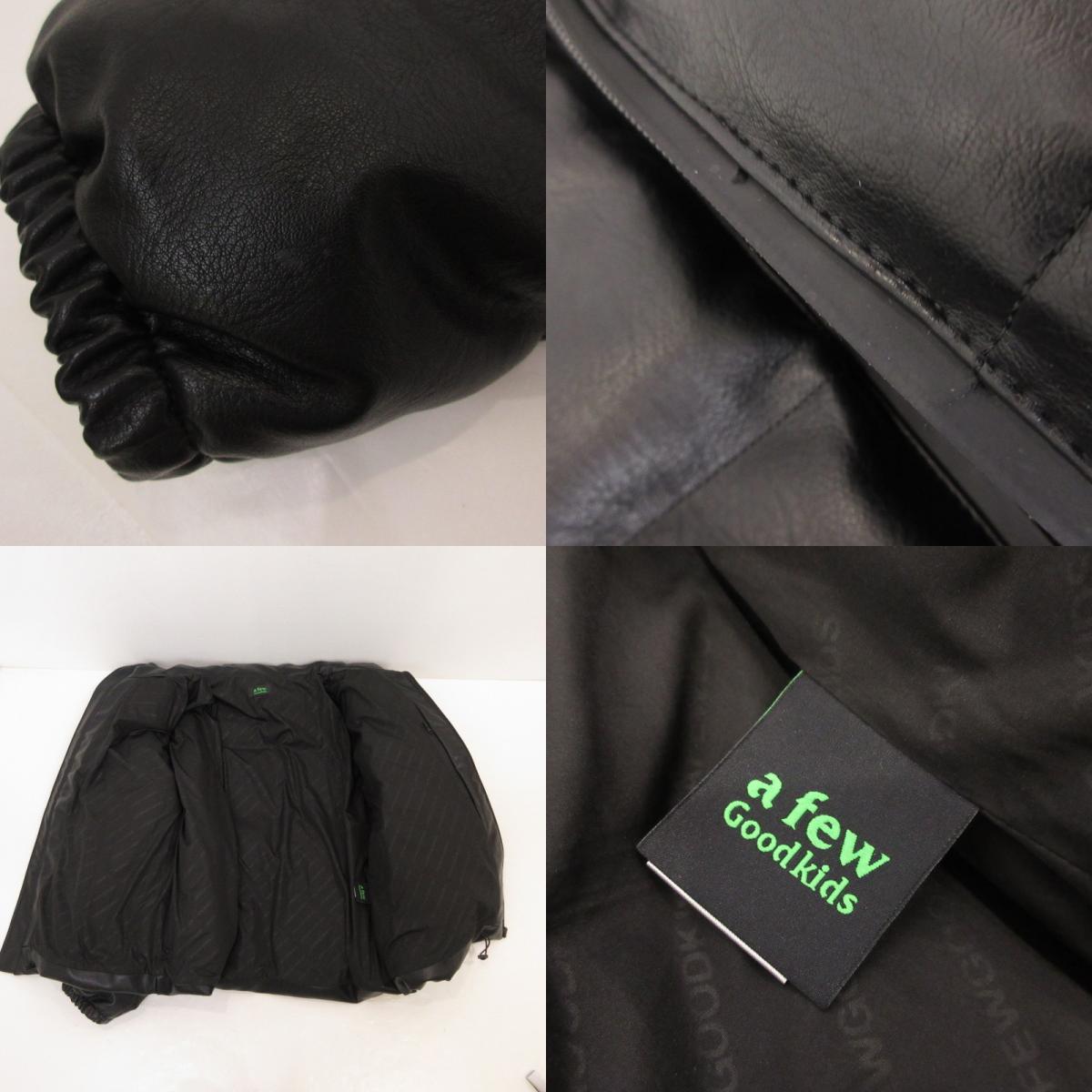 【中古】A FEW GOOD KIDS | アヒューグッドキッズ Reflective Logo Down Jacket ダウンジャケット ブラック サイズ：XL