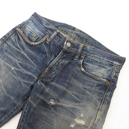 【中古】HYSTERIC GLAMOUR | ヒステリックグラマー デニムパンツ 4AP-2672 クラッシュ加工 ブルー サイズ：30