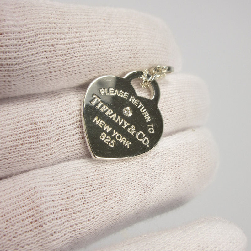 【中古】Tiffany&co | ティファニー RTTハートタグ&キー ネックレス 69683940 0.02CTダイヤモンド