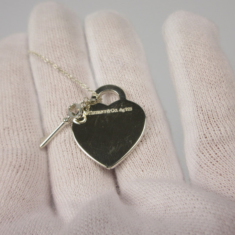 【中古】Tiffany&co | ティファニー RTTハートタグ&キー ネックレス 69683940 0.02CTダイヤモンド