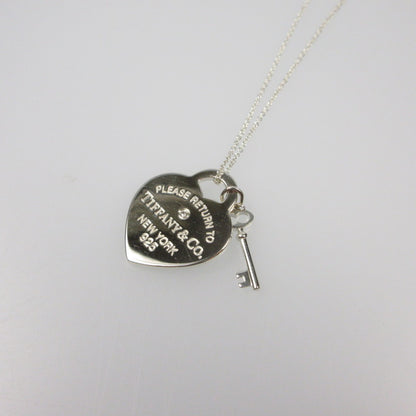 【中古】Tiffany&co | ティファニー RTTハートタグ&キー ネックレス 69683940 0.02CTダイヤモンド
