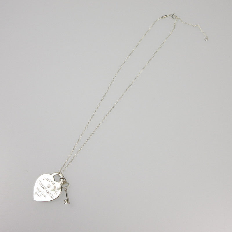 【中古】Tiffany&co | ティファニー RTTハートタグ&キー ネックレス 69683940 0.02CTダイヤモンド