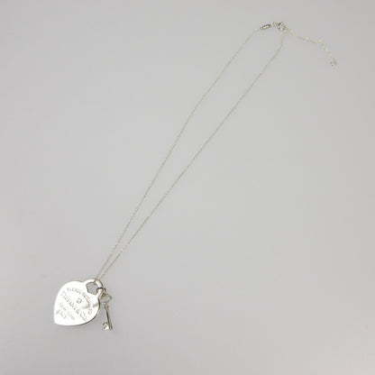 【中古】Tiffany&co | ティファニー RTTハートタグ&キー ネックレス 69683940 0.02CTダイヤモンド