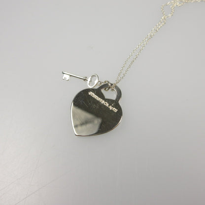 【中古】Tiffany&co | ティファニー RTTハートタグ&キー ネックレス 69683940 0.02CTダイヤモンド