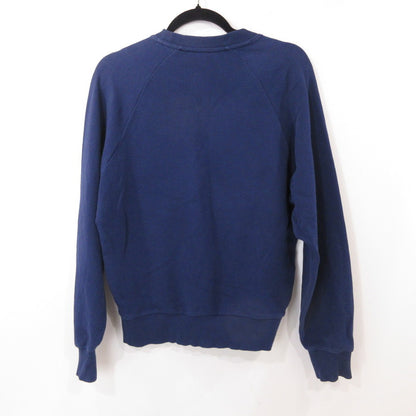 【中古】LACOSTE | ラコステ 鹿の子地スウェットロゴ刺しゅうクルーネック スウェット SH0452 ネイビー サイズ：XS
