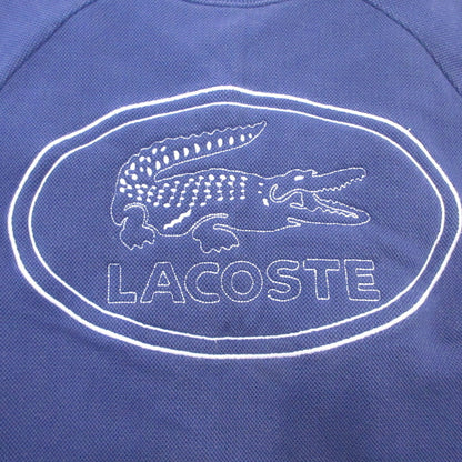 【中古】LACOSTE | ラコステ 鹿の子地スウェットロゴ刺しゅうクルーネック スウェット SH0452 ネイビー サイズ：XS