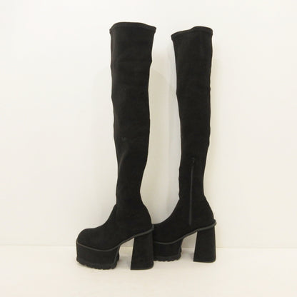 【中古】EMODA | エモダ スクエアフィットロングブーツ ブーツ 042451830401 ブラック サイズ：M