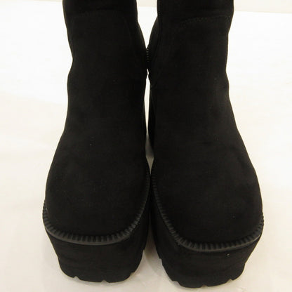 【中古】EMODA | エモダ スクエアフィットロングブーツ ブーツ 042451830401 ブラック サイズ：M