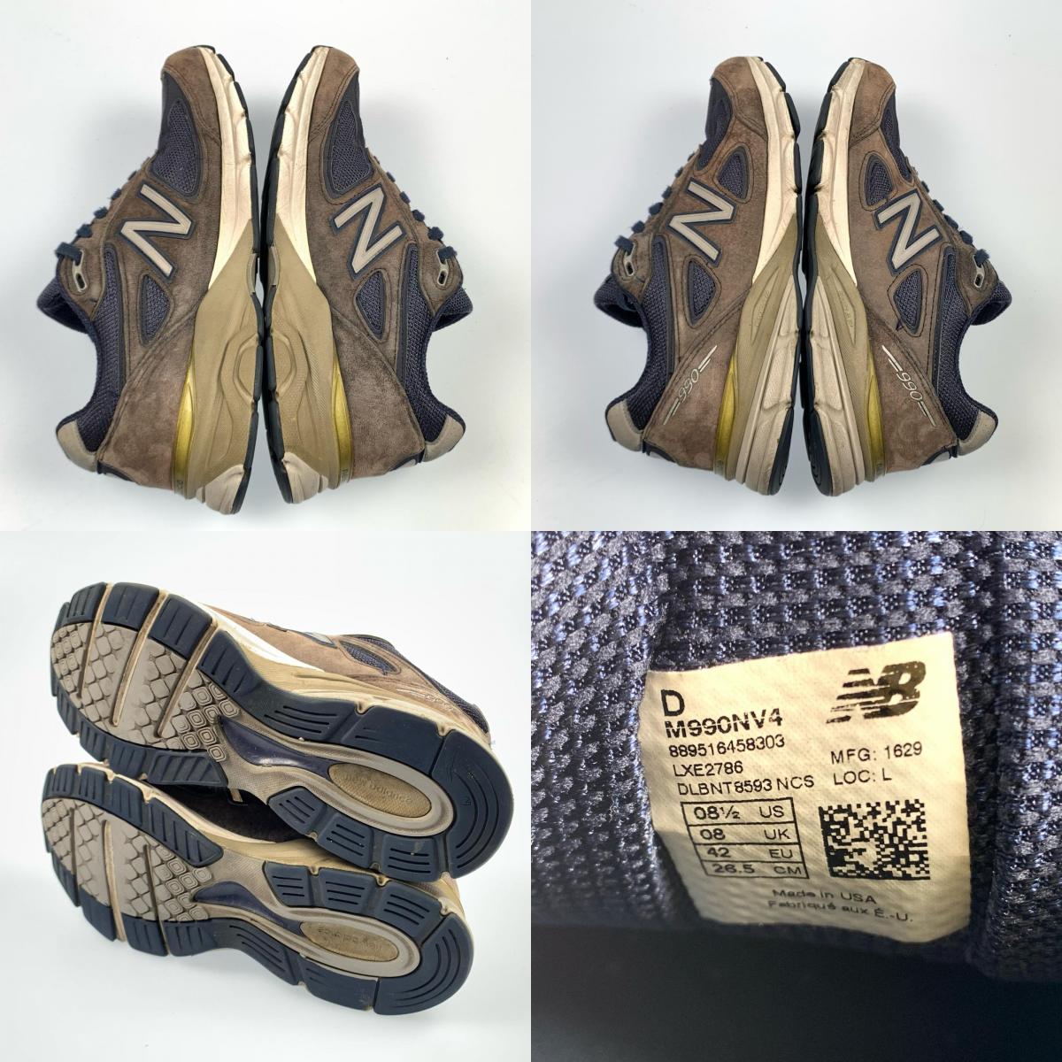 【中古】NEW BALANCE | ニューバランス スニーカー M990NV4 ネイビー 26.5cm