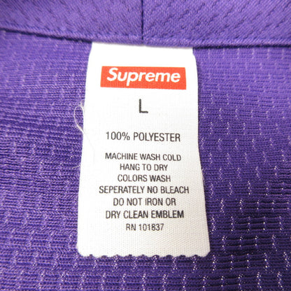 【中古】Supreme | シュプリーム Tiger Embroidered Baseball Jersey 半袖シャツ パープル サイズ：L