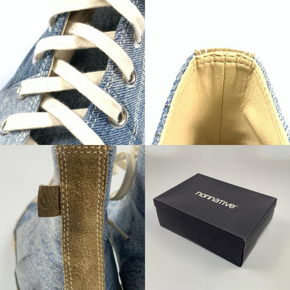 【中古】nonnative | ノンネイティブ DWELLER TRAINER HI PATCHWORK USED DENIM スニーカー NN-F3452 ブルー 27.5cm