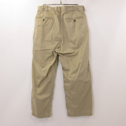 【中古】orSlow | オアスロウ Two Tuck Wide Trousers チノパンツ 03-5021-40 ベージュ サイズ：M