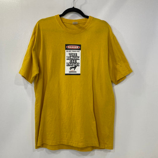 【中古】BlackEyePatch | ブラックアイパッチ DANGER HOT LABEL TEE 半袖Ｔシャツ BEPSSS23TE49 イエロー サイズ：L