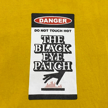 【中古】BlackEyePatch | ブラックアイパッチ DANGER HOT LABEL TEE 半袖Ｔシャツ BEPSSS23TE49 イエロー サイズ：L