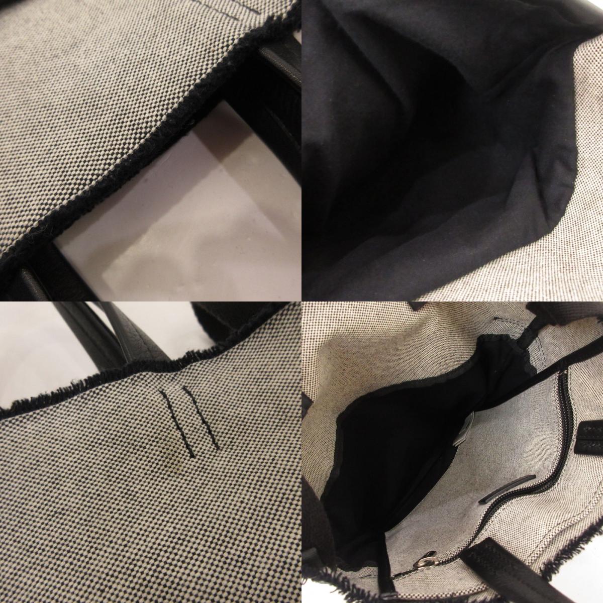 【中古】agnes b. | アニエスベー AKiRA その他バッグ QAH21-01 牛革×キャンバス 2021S/S ブラック