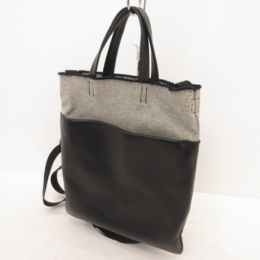 【中古】agnes b. | アニエスベー AKiRA その他バッグ QAH21-01 牛革×キャンバス 2021S/S ブラック