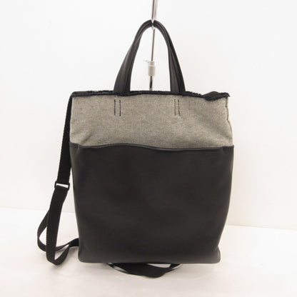【中古】agnes b. | アニエスベー AKiRA その他バッグ QAH21-01 牛革×キャンバス 2021S/S ブラック