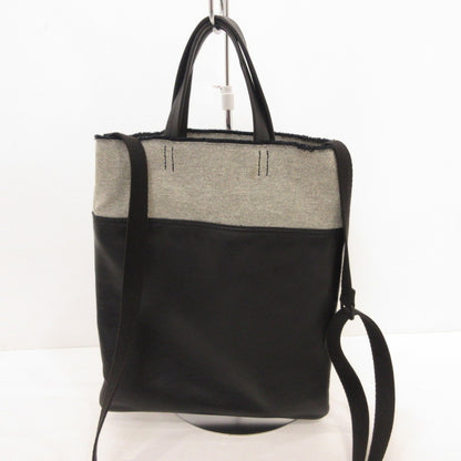 【中古】agnes b. | アニエスベー AKiRA その他バッグ QAH21-01 牛革×キャンバス 2021S/S ブラック