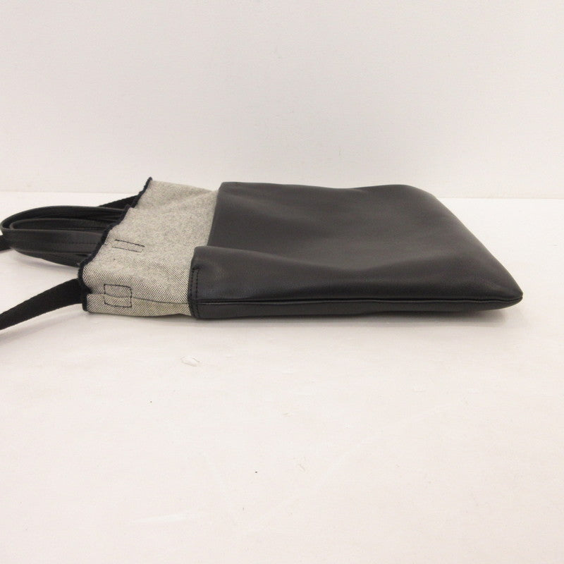 【中古】agnes b. | アニエスベー AKiRA その他バッグ QAH21-01 牛革×キャンバス 2021S/S ブラック
