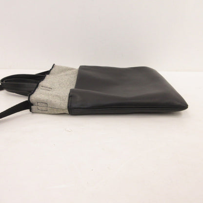 【中古】agnes b. | アニエスベー AKiRA その他バッグ QAH21-01 牛革×キャンバス 2021S/S ブラック
