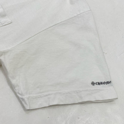 【中古】CHROME HEARTS | クロムハーツ NECK LOGO S/S TEE 半袖Ｔシャツ 2212-304-0010 国内正規品 ホワイト サイズ：L