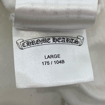 【中古】CHROME HEARTS | クロムハーツ NECK LOGO S/S TEE 半袖Ｔシャツ 2212-304-0010 国内正規品 ホワイト サイズ：L