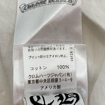 【中古】CHROME HEARTS | クロムハーツ NECK LOGO S/S TEE 半袖Ｔシャツ 2212-304-0010 国内正規品 ホワイト サイズ：L