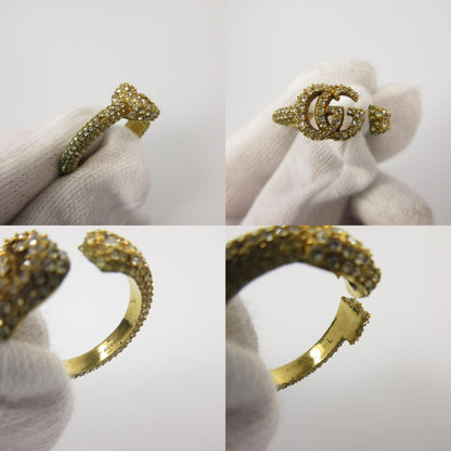 【中古】GUCCI | グッチ クリスタル付きダブルGキー リング・指輪 645625