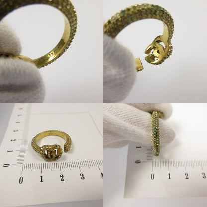 【中古】GUCCI | グッチ クリスタル付きダブルGキー リング・指輪 645625