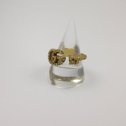 【中古】GUCCI | グッチ クリスタル付きダブルGキー リング・指輪 645625
