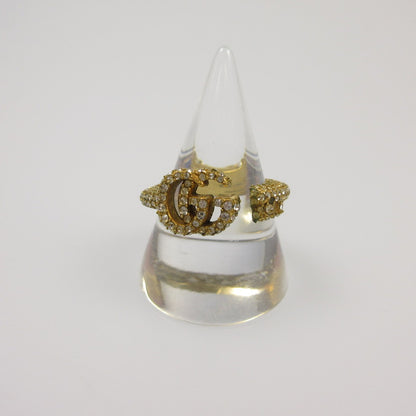 【中古】GUCCI | グッチ クリスタル付きダブルGキー リング・指輪 645625