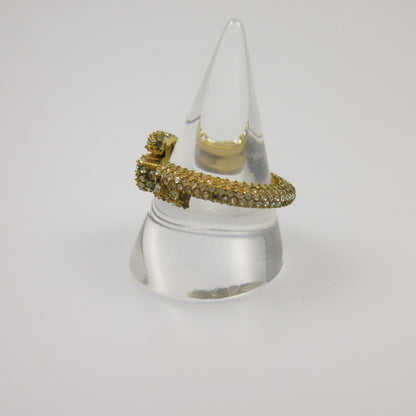 【中古】GUCCI | グッチ クリスタル付きダブルGキー リング・指輪 645625