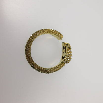 【中古】GUCCI | グッチ クリスタル付きダブルGキー リング・指輪 645625